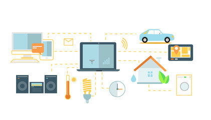 Internet of Things Icon Flat Design