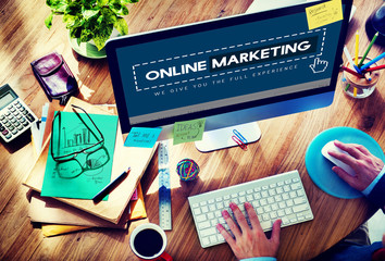 Canvas Print - Online Marketing Advertising Branding Commerce Concept