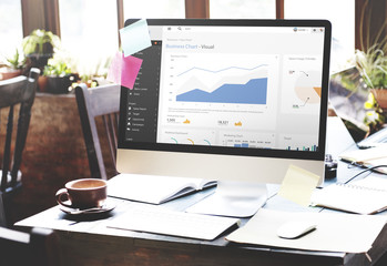 Poster - business chart report statistic palnning analysis concept