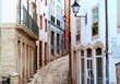 Old and narrow street of Coimbra city in Portugal