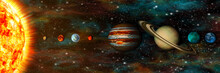 Solar System, Planets In A Row, Ultrawide