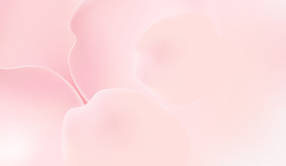 Wall Mural - pink rose petals in soft color. blur style vector background