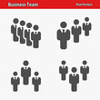 Business Team Icons. Professional, pixel perfect icons optimized for both large and small resolutions. EPS 8 format.