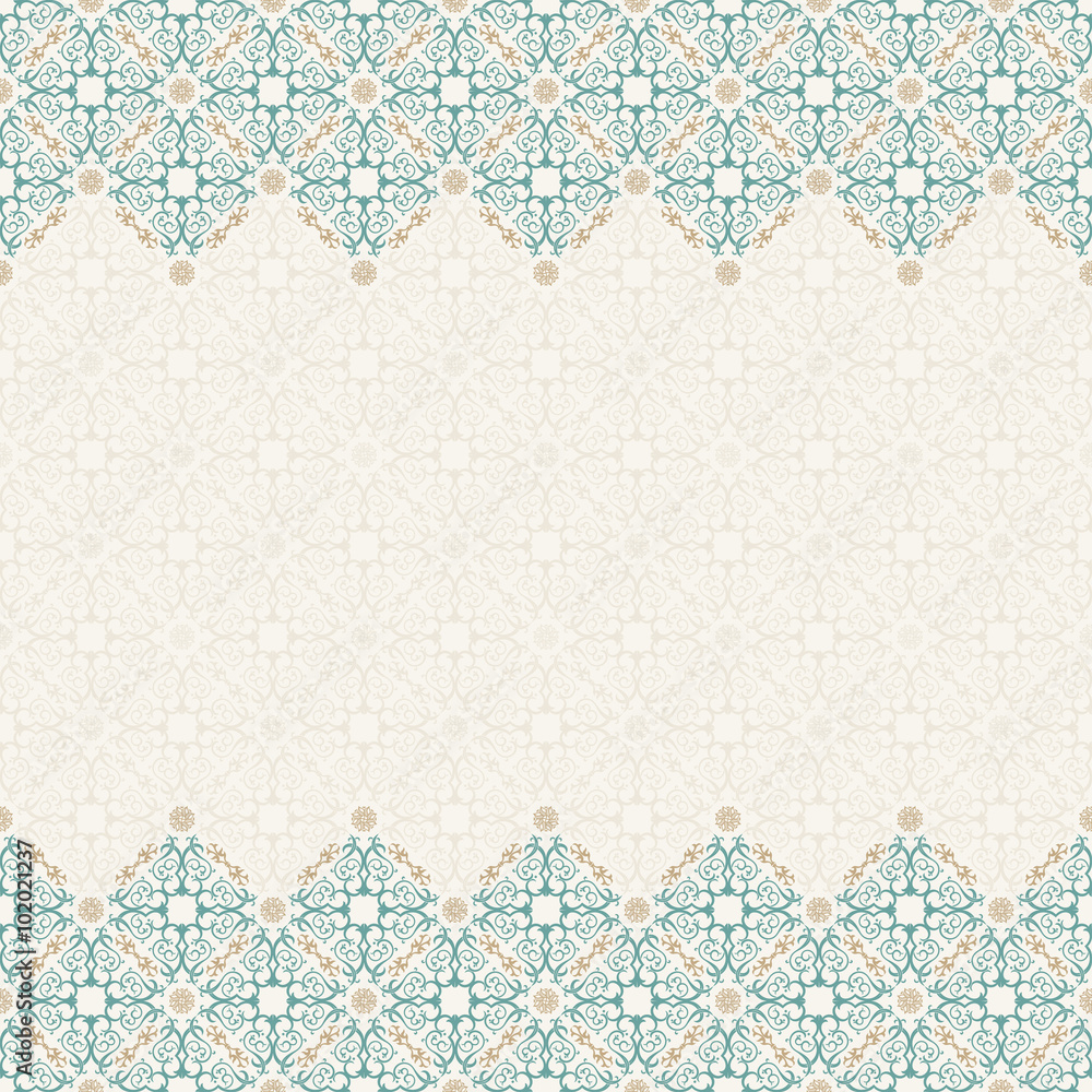 Seamless border vector ornate in Eastern style Stock Vector | Adobe Stock