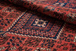 Close up of a fine redish persian Josheghan oriental carpet