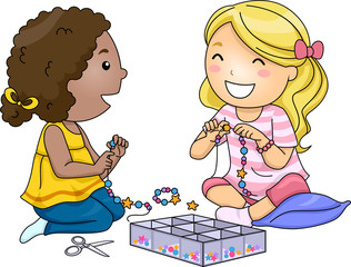 Sticker - Kids Girls Bead Accessories