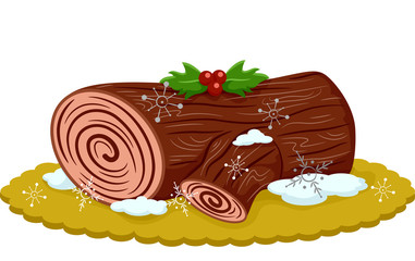 Wall Mural - Yule Log