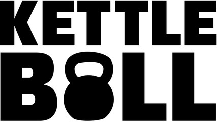 Sticker - Kettlebell word with kettlebell icon