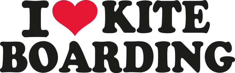 Sticker - I love kite boarding