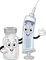 Poster - Mascot Vial Syringe