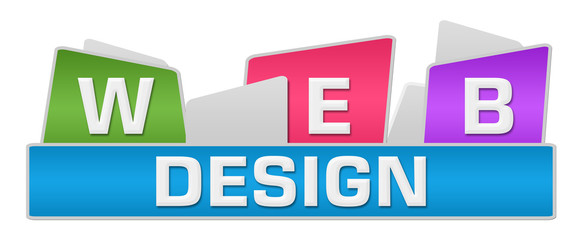 Wall Mural - Web Design Colorful Squares On Top 