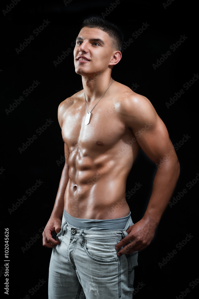 Muscular build Stock Photo | Adobe Stock