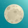 Cartoon illustration of the moon