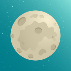 cartoon illustration of the moon