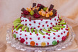 tiered cake with fruit