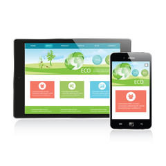 Wall Mural - Tablet and Mobile Vector Design