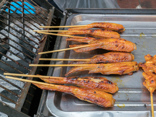 Grilled chicken skewers
