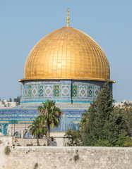 Sticker - Dome of the Rock shrine in Jerusalem city, Israel