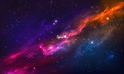 colorful nebula in space. vector background