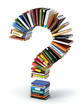 © Maksym Yemelyanov - Question mark from books. Searching information or FAQ edication
