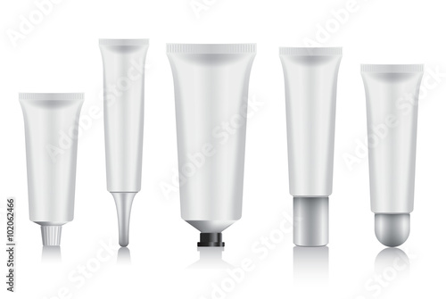 Fotografie, Obraz Cosmetic Packaging : Plastic Tube : Vector Illustration