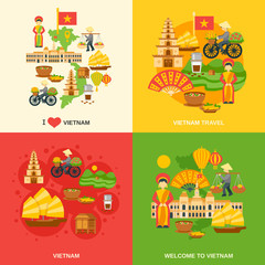 Canvas Print - Vietnam Flat Set