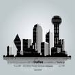 Vector illustration. Dallas city silhouette.