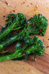 Wall Mural - fresh steamed broccolini