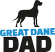 Great dane dad with dog silhouette
