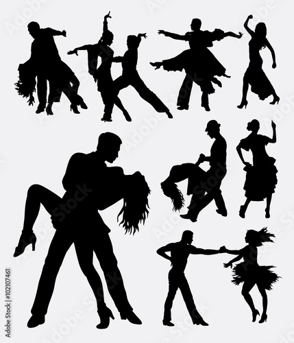 Fotomural Tango salsa 3, couple male and female modern dance