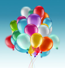 Poster - bright colorful balloons