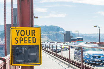 Your speed sign on the bridge