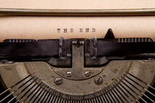 Typed Words On A Vintage Typewriter
