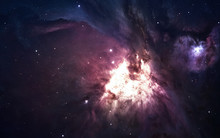 Nebula And Stars In Deep Space, Glowing Mysterious Universe. Elements Of This Image Furnished By NASA