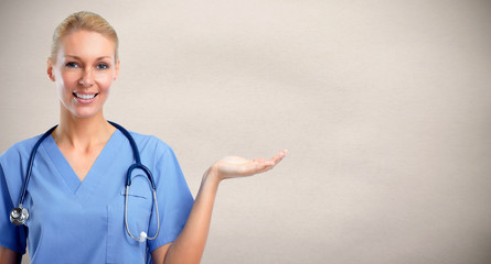 Wall Mural - Young medical doctor woman.