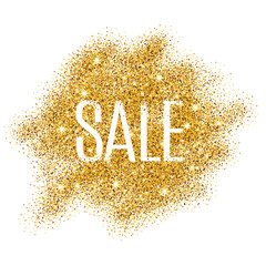 Sticker - Gold sale background glitter