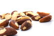 brasil nuts on white background