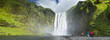 © sergejson - panorama with people and waterfall in Iceland
