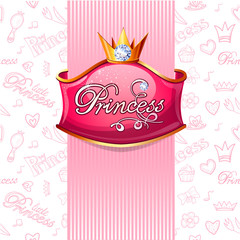 Wall Mural - Vector princess poster.