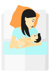 Canvas Print - Woman in maternity ward.