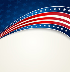 Wall Mural - American Flag, Vector patriotic background