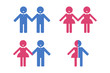 Icons gender people color