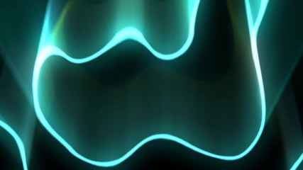 abstract animation motion colorful shining aurora or energy waves light and particles moving in blac