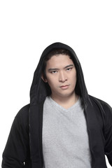 Poster - Asian man in hoodie shirt