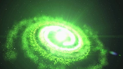 Wall Mural - 3D animation galaxy nebula with shining star light and stardust rotating and spinning in unlimited space universe in 4k ultra hd 