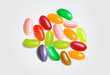 Illustration of many colorful jellybeans