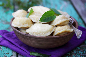 Dumplings with cottage cheese, Ukrainian dish