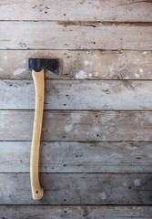 Wall Mural - forest axe on wood