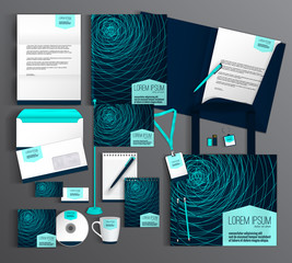 Wall Mural - Corporate Identity. Set with modern abstract pattern.