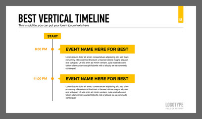 Wall Mural - Best Vertical Timeline Template 1